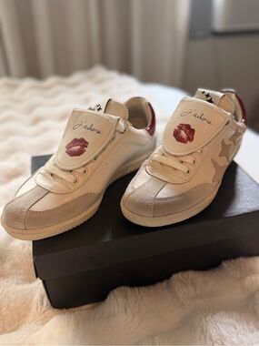 Duke + Dexter Kiss Sneakers “J’adore” . UK 6 / US 8
